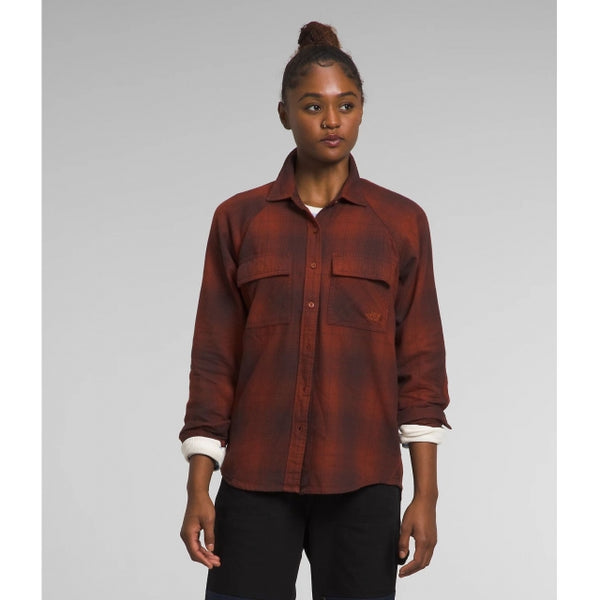 The North Face Womens Set Up Camp Flannel Brandy Brown Medium Half Dome hadow Plaid / S