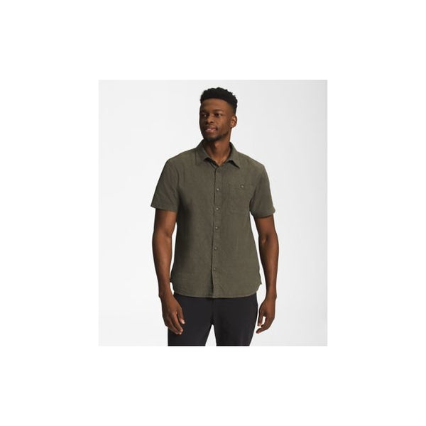 The North Face Mens Loghill Jacquard Shirt New Taupe Green
