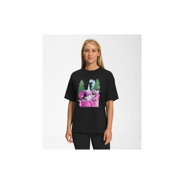 The North Face Womens S/S Places We Love Tee TNF Black/Deep Grass Green