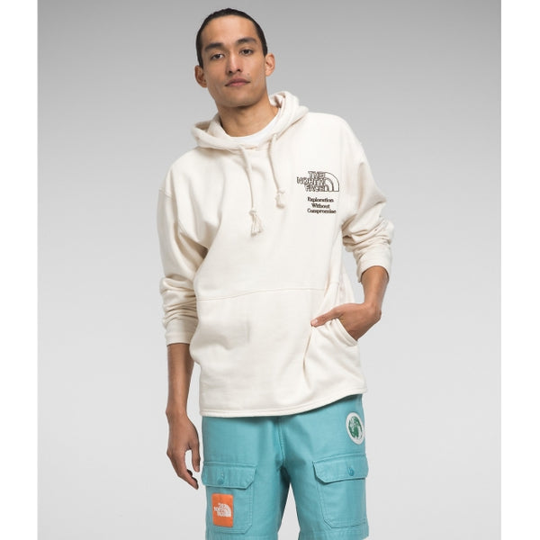 The North Face Mens Earth Day Relaxed Fit Hoodie Unbleached/New Taupe Green