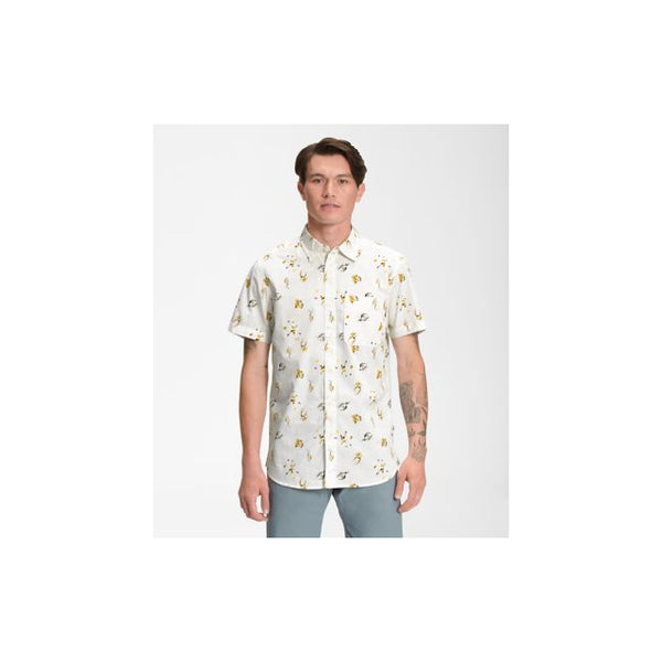 The North Face Mens S/S Baytrail Pattern Shirt Vintage White Rock Climbers Print