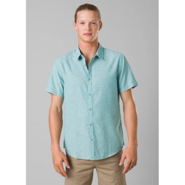 Prana Mens Lindores Shirt Aqua