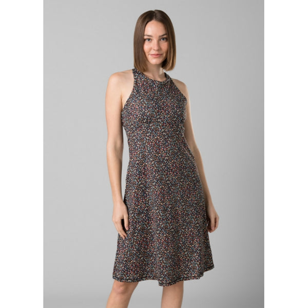 Prana Womens Jewel Lake Dress Black Alotta Dots