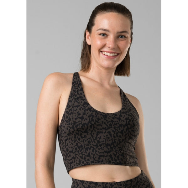Prana Womens Chakara Crop Top Dark Iron Wild