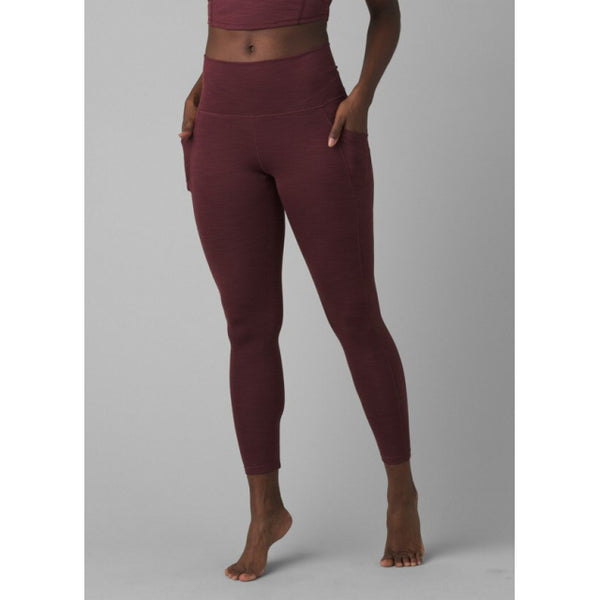 Prana Womens Becksa 7/8 Legging Maroon Heather
