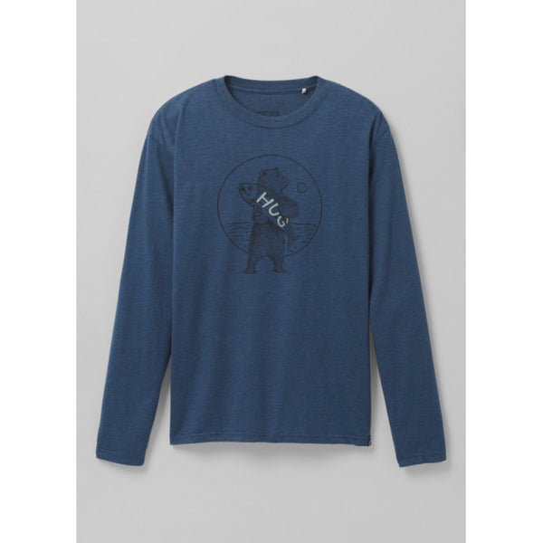 Prana Mens Journeyman LS T-Shirt Denim Heather Hug