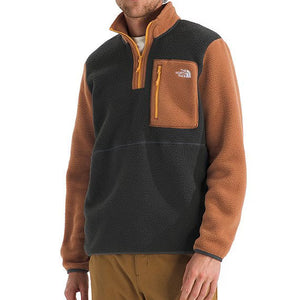 The North Face Mens Yumiori ¼ Zip Asphalt Grey/Burnt Umber/Summit Gold