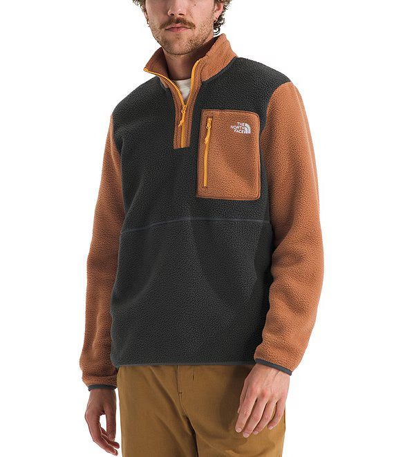 The North Face Mens Yumiori ¼ Zip Asphalt Grey/Burnt Umber/Summit Gold