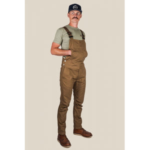 Livsn Flex Canvas Overalls Brown