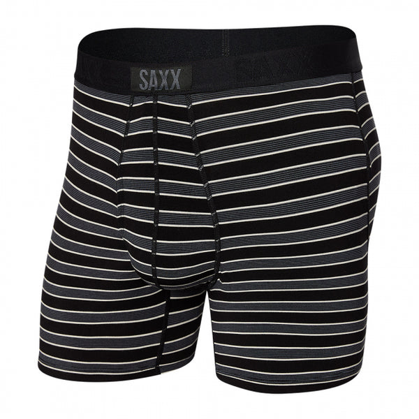 Saxx Ultra Super Soft Boxer Brief Fly Black Crew Stripe