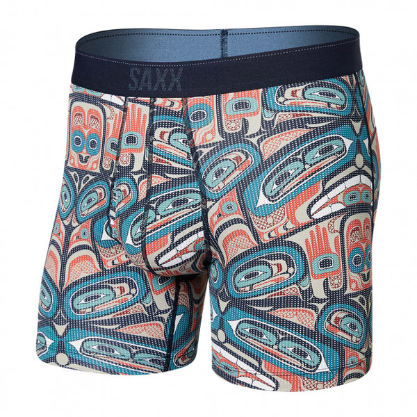 Saxx Quest Quick Dry Mesh Boxer Brief Fly Mind Traveller- Multi