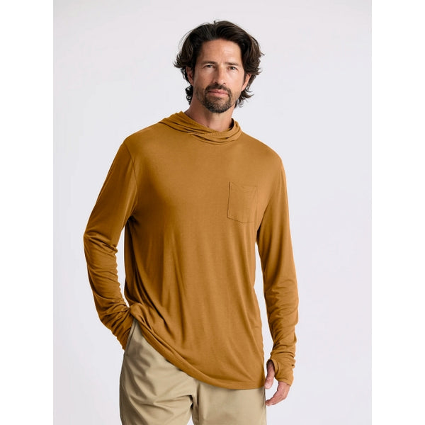 Free Fly Apparel Bamboo Lightweight Hoodie Ochre