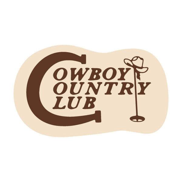 Sendero Cowboy Country Club Sticker Cream