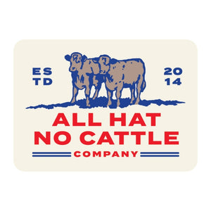 Sendero All Hat No Cattle Sticker White