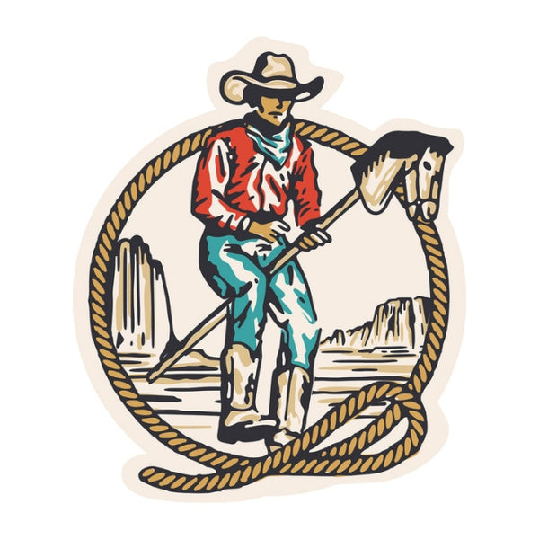 Sendero Stick Horse Sticker White