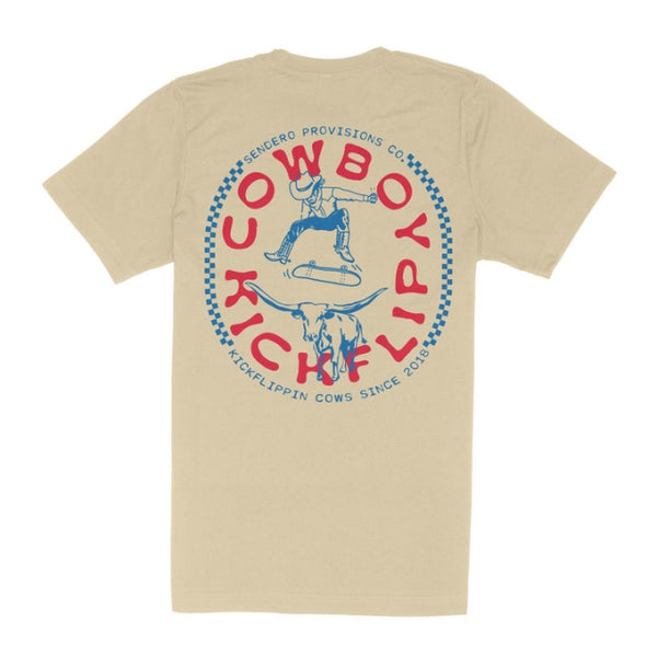 Sendero Cowboy Kickflip T-shirt Cream