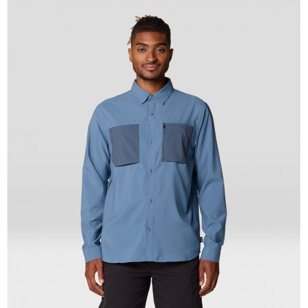 Mountain Hardwear Trail Sender Long Sleeve Adriatic Blue, Moon Blue