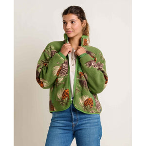 Toad&co Womens Campo Fleece Jacket Artichoke Pinecone Print