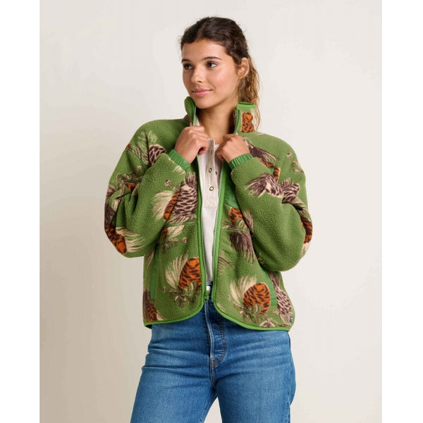 Toad&co Womens Campo Fleece Jacket Artichoke Pinecone Print
