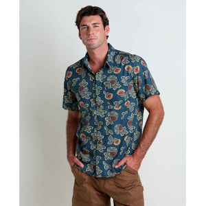Toad&co Fletch Ss Shirt Midnight Thistle Print