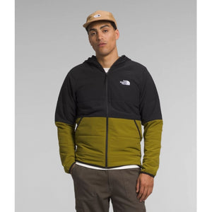 The North Face Mens Mountain Sweatshirt Hoodie Sulphur Moss/TNF Black