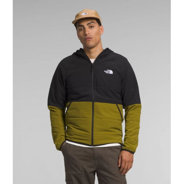 The North Face Mens Mountain Sweatshirt Hoodie Sulphur Moss/TNF Black