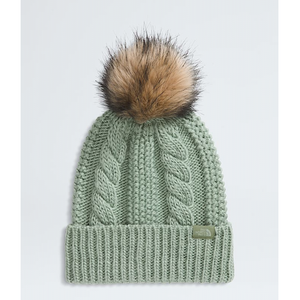 The North Face Oh Mega Fur Pom Beanie Slate Moss