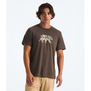 The North Face Mens Evolution Tnf Bear Short Sleeve Tee-graphic Smokey Brown