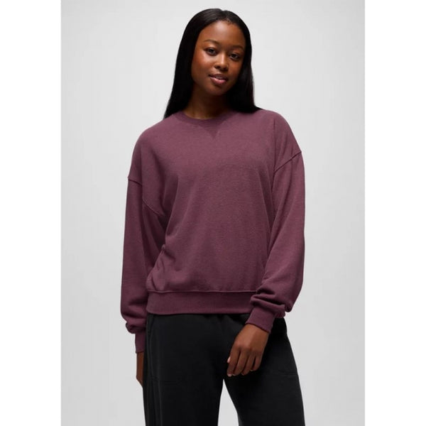 Prana Cozy Up Crew Sweatshirt Vino