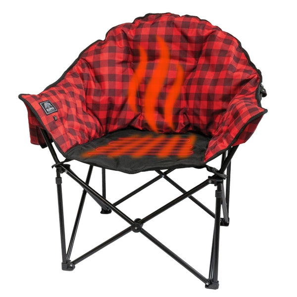 Kuma Outdoor Gear Lazy Bear Heated Chair W/ Power Bank & Bluetooth Red/Black