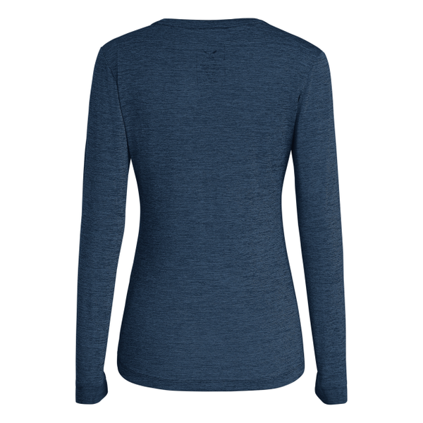 Salewa Puez Melange Dry W L/S Tee Navy Blazer Melange
