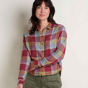 Toad&co Re-form Flannel Boxy Ls Shirt Port Open Windowpane