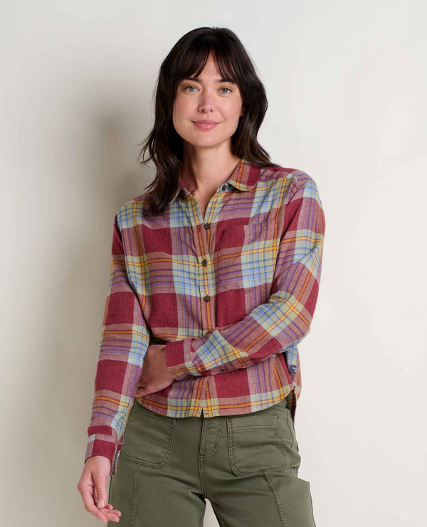 Toad&co Re-form Flannel Boxy Ls Shirt Port Open Windowpane