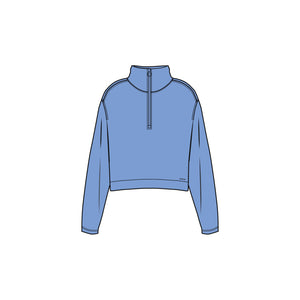Prana Womens Shea Half Zip Blue Vibes