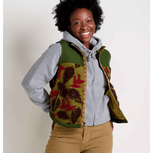 Toad&co Womens Sespe Sherpa Vest Ink Plaid