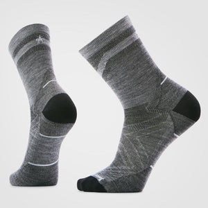Smartwool Unisex Run Mid Crew Pattern Socks Twilight Blue Light Gray
