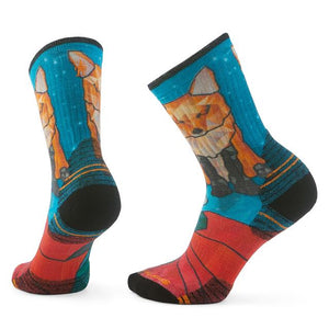 Smartwool Hike Geo Fox Print Crew Socks Capri Capri
