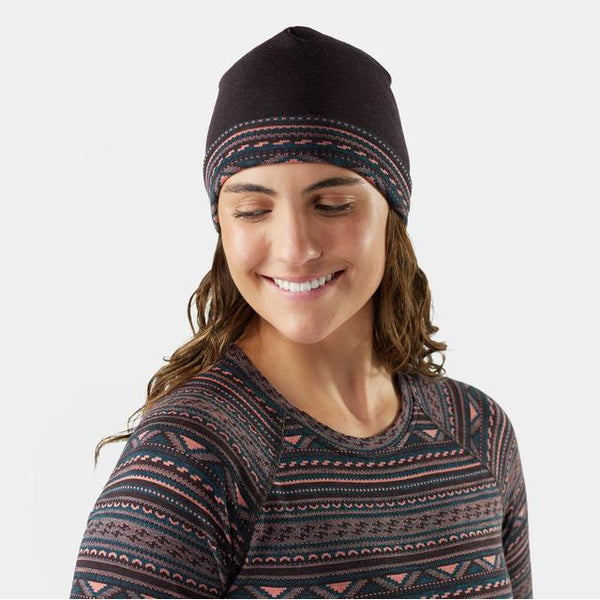 Smartwool Unisex Thermal Merino Reversible Cuffed Beanie Hat Coral Reef Summit Soul