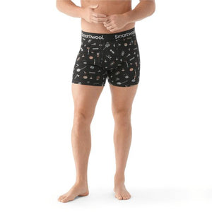 Smartwool Merino Print Boxer Brief Boxed Black Gone Camping