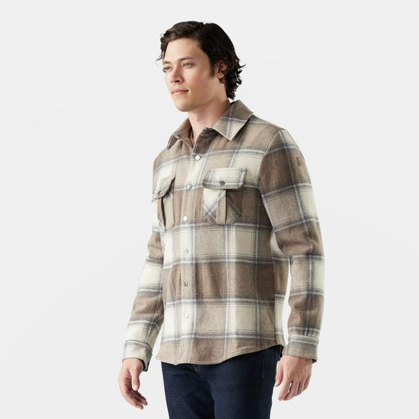 Smartwool Anchor Line Shirt Jacket Almond Plaid
