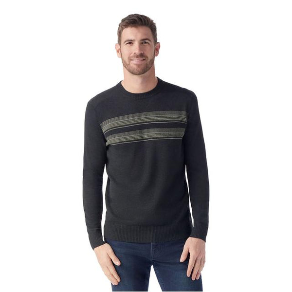 Smartwool Sparwood Stripe Crew Sweater Charcoal/Winter Moss