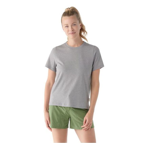 Smartwool Perfect Crew Short Sleeve Tee Light Gray Heather