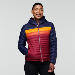 Cotopaxi Womens Fuego Down Hooded Jacket Maritime & Raspberry