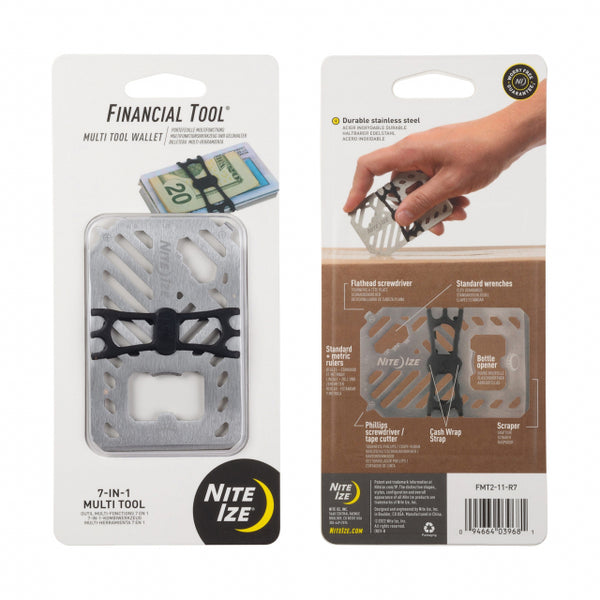 Nite Ize Financial Tool Multi Tool Wallet Stainless