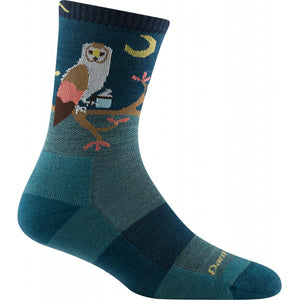 Darn Tough Womens Critter Club Micro Crew Lightweight with Cushion Teal