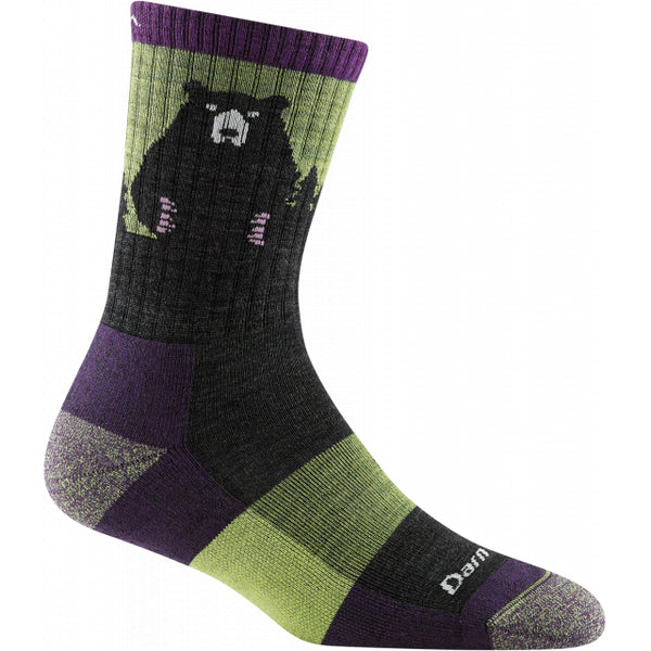 Darn Tough Womens Bear Town Micro Crew Lightweight with Cushion Lime