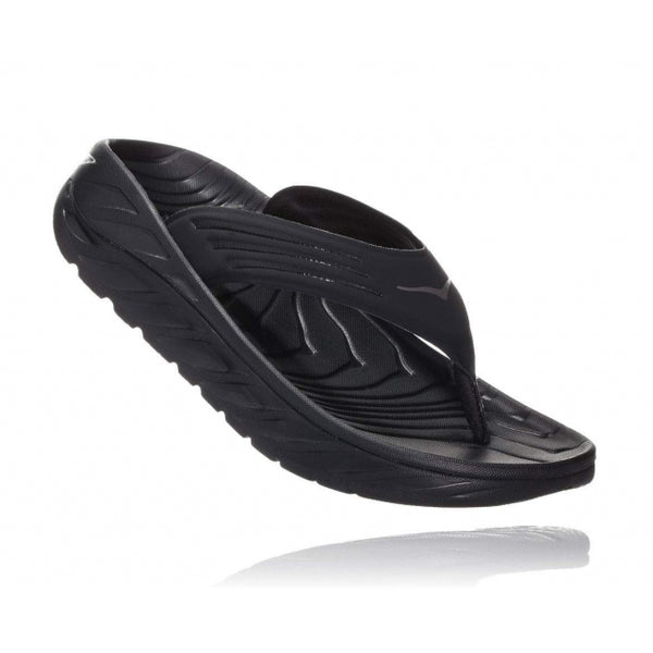 HOKA Mens Ora Recovery Flip Black / Dark Gull Gray