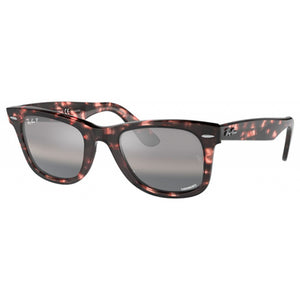 Ray-Ban Original Wayfarer Chromance Sunglasses PINK HAVANA/GRADIENT DARK GREY