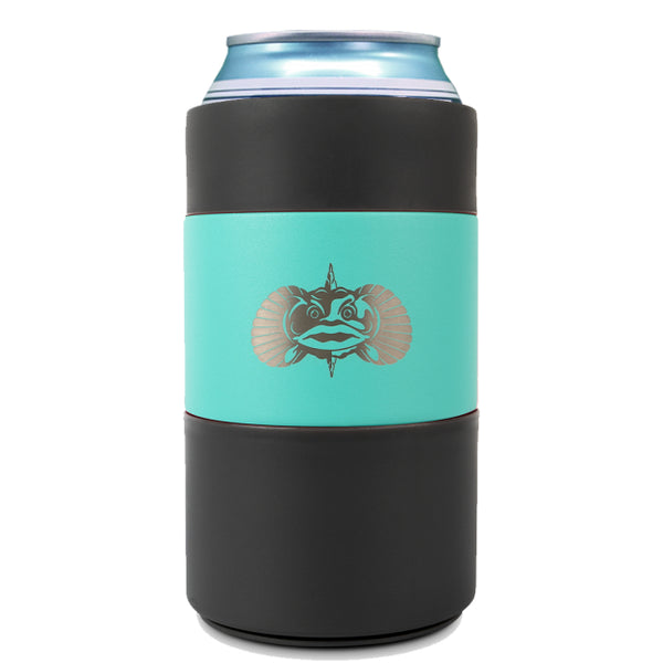 Toadfish Non-tipping Can Cooler + Adapter Teal