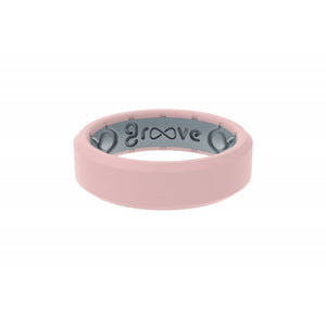 Groove Life Ring Edge Rose Quartz Thin pink